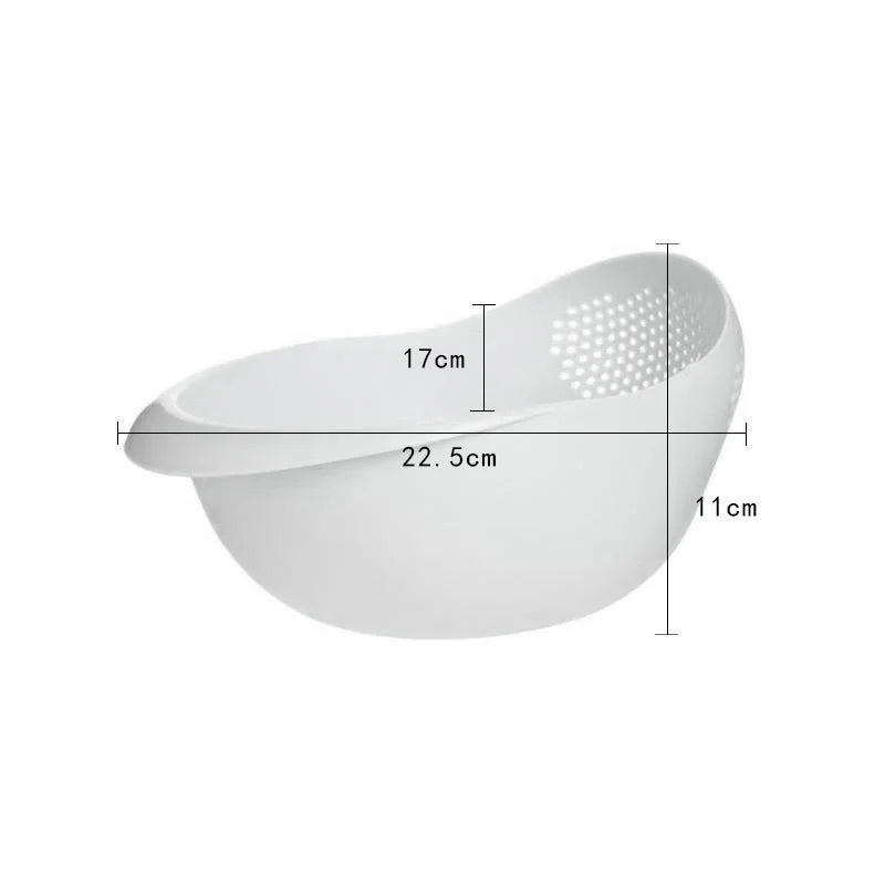 Drain rice with ease using our plastic colander. Perfect for kitchen use.