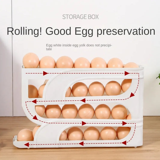 Space-Saving Egg Roller Rack: 3/4 Layers for Up to 24 Eggs