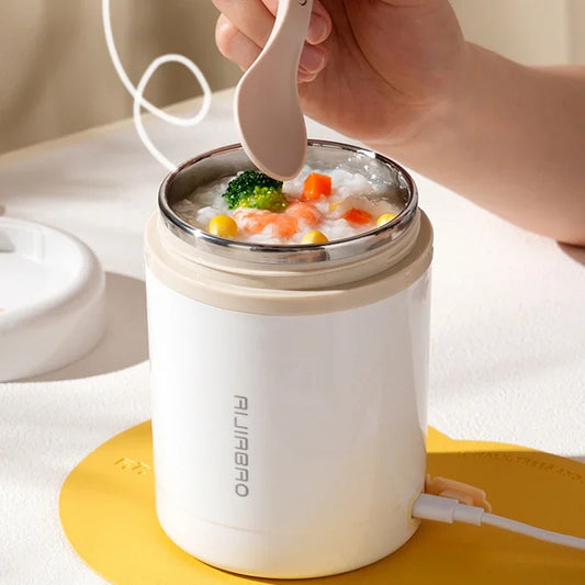 Portable Electric Lunch Box - 600ML USB Heating Container for Food and Drinks