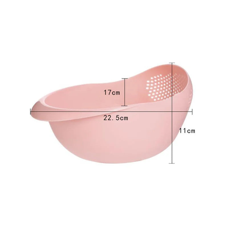 Drain rice with ease using our plastic colander. Perfect for kitchen use.