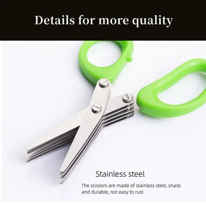 Multi-Functional Cooking Tool with 3/5 Layer Stainless Steel Kitchen Scissors