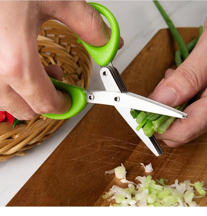 Multi-Functional Cooking Tool with 3/5 Layer Stainless Steel Kitchen Scissors