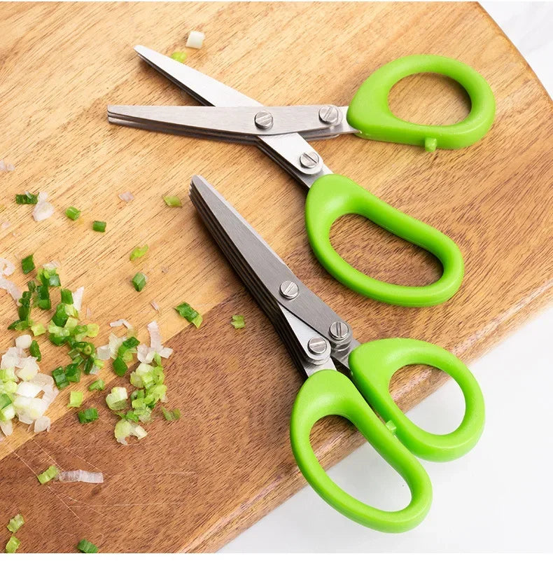 Multi-Functional Cooking Tool with 3/5 Layer Stainless Steel Kitchen Scissors